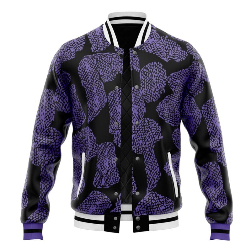 Demon Slayer Kokushibo Pattern Varsity Jacket