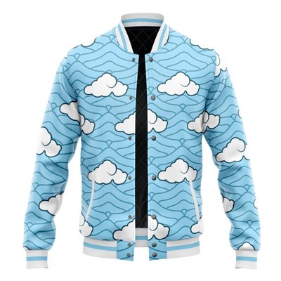 Demon Slayer Sakonji Urokodaki Pattern Varsity Jacket