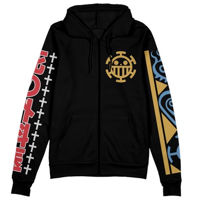 One Piece Trafalgar D. Law V2 Streatwear Zip Hoodie