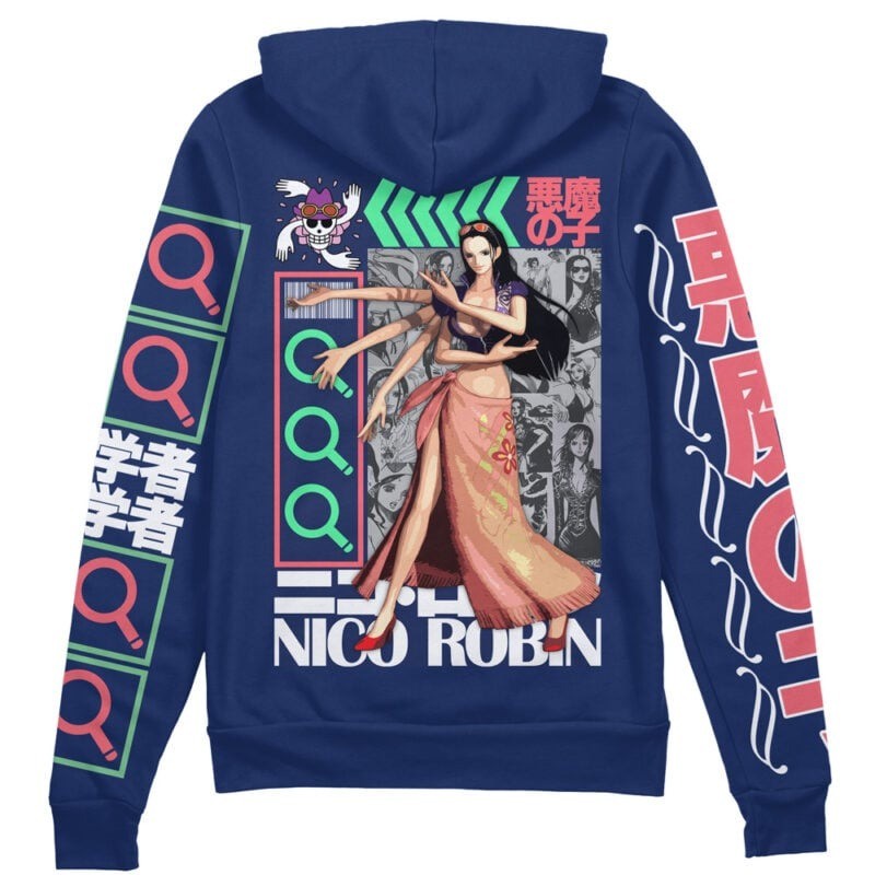 One Piece Nico Robin Streetwear Zip Hoodie
