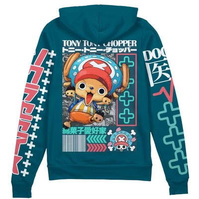 One Piece Tony Tony Chopper V2 Streetwear Zip Hoodie