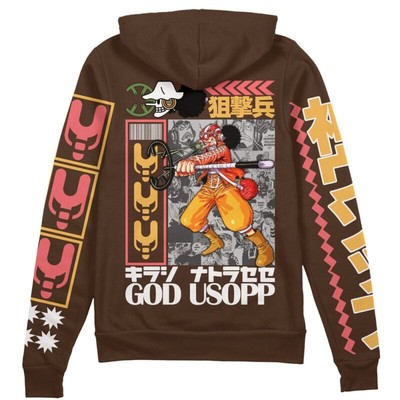One Piece Usopp Streetwear Zip Hoodie