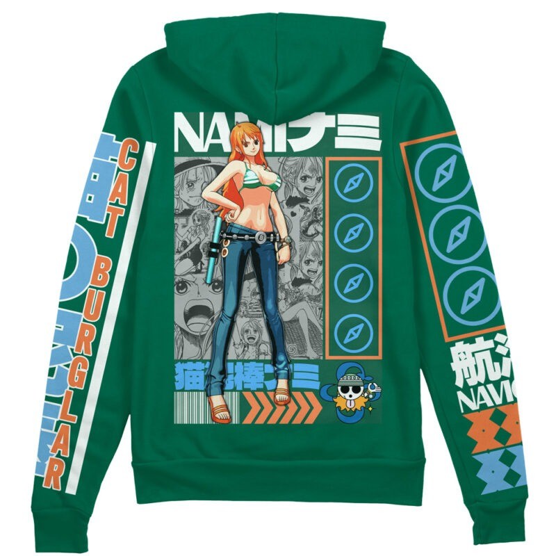 One Piece Nami Streetwear Zip Hoodie