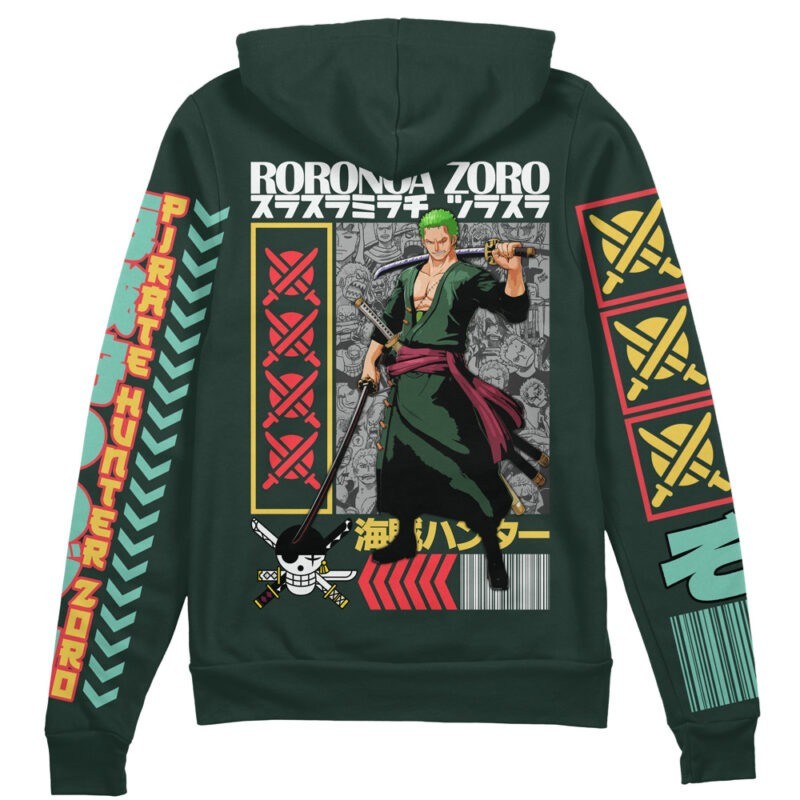 One Piece Roronoa Zoro V2 Streetwear Zip Hoodie