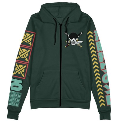 One Piece Roronoa Zoro V2 Streetwear Zip Hoodie