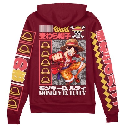 One Piece Monkey D. Luffy V2 Streetwear Zip Hoodie