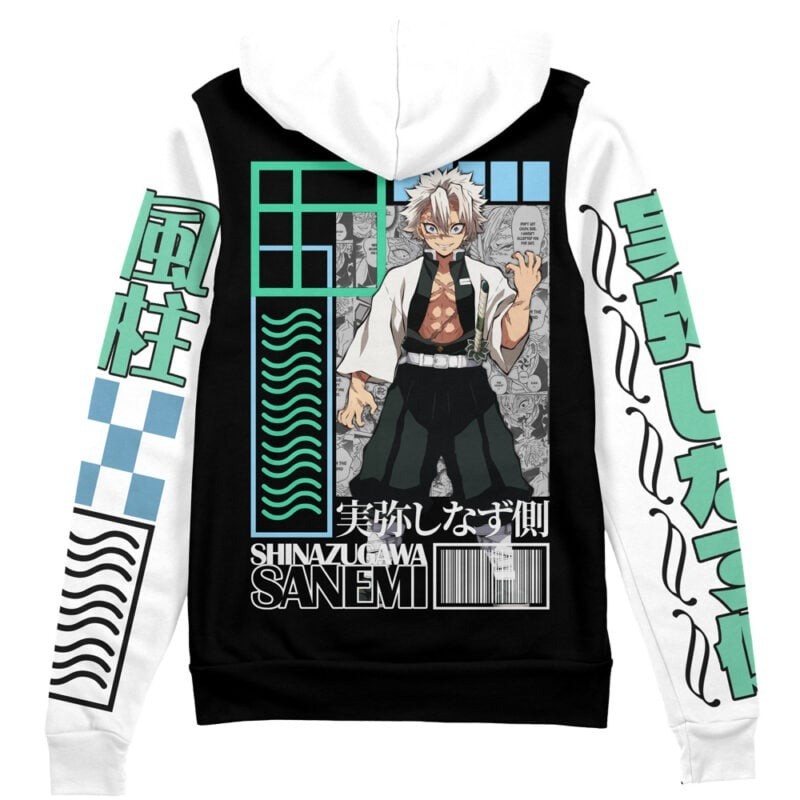 Demon Slayer Sanemi Shinazugawa Streetwear Zip Hoodie