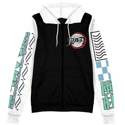 Demon Slayer Sanemi Shinazugawa Streetwear Zip Hoodie