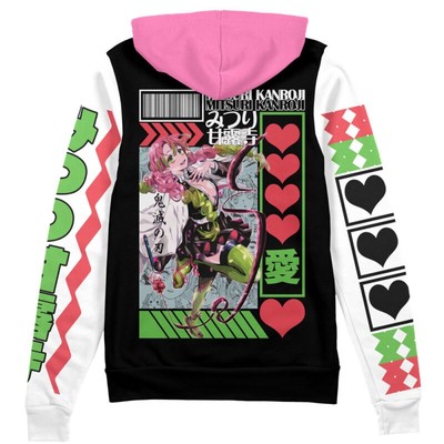 Demon Slayer Mitsuri Kanroji Streetwear Zip Hoodie
