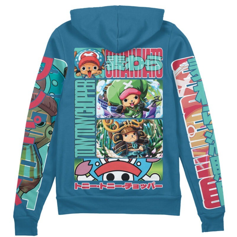 One Piece Tony Tony Chopper Streetwear Zip Hoodie
