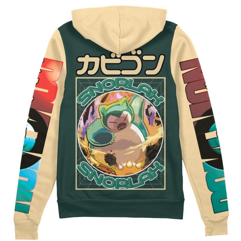 Pokemon Snorlax Streetwear Zip Hoodie