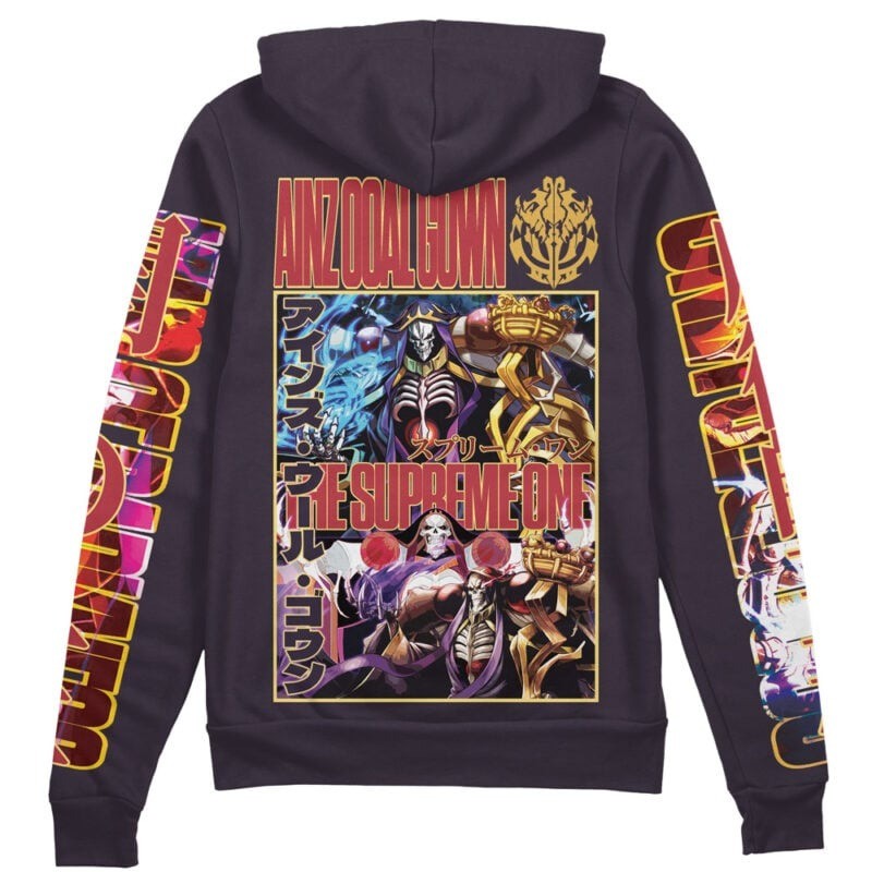 Overlord Ainz Ooal Gown Streetwear Zip Hoodie