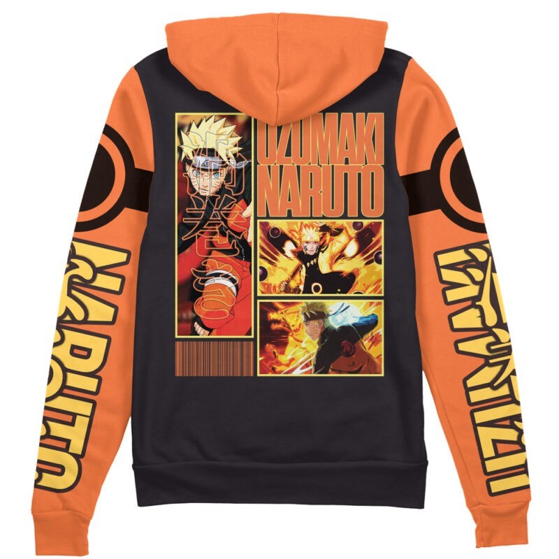 Naruto Shippuden Uzumaki Naruto Streetwear Zip Hoodie