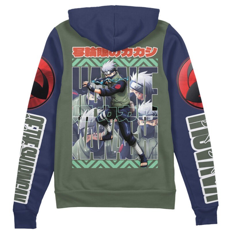 Naruto Shippuden Hatake Kakashi Streetwear Zip Hoodie