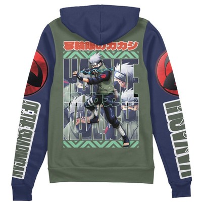Naruto Shippuden Hatake Kakashi Streetwear Zip Hoodie