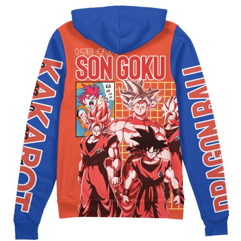Dragon Ball Super Son Goku Streetwear Zip Hoodie