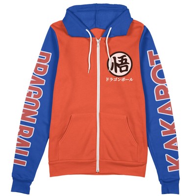 Dragon Ball Super Son Goku Streetwear Zip Hoodie