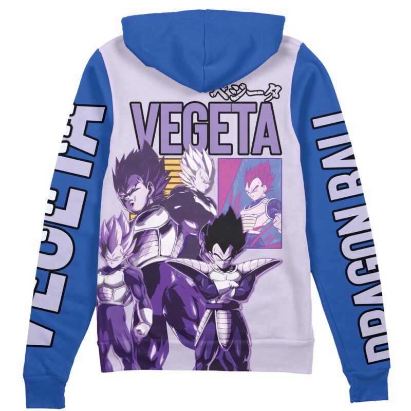 Dragon Ball Super Vegeta Streetwear Zip Hoodie