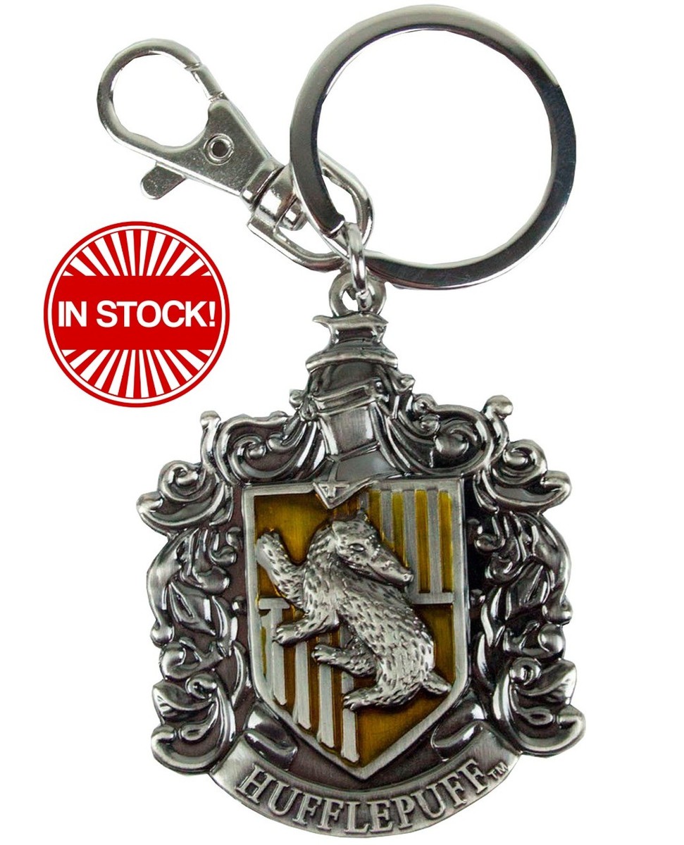 Harry Potter Hufflepuff Crest Pewter Keychain