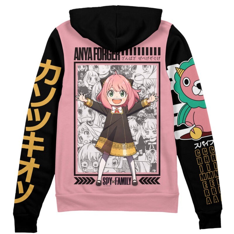 Spy X Family Anya Forger Streetwear Zip Hoodie