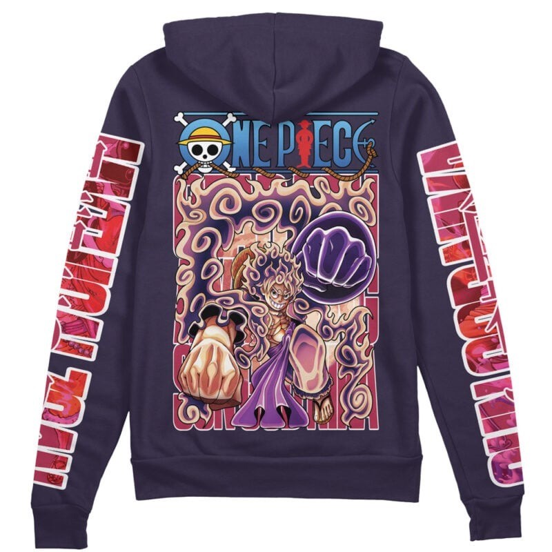 One Piece Gear 5th Luffy Streetwear Zip Hoodie