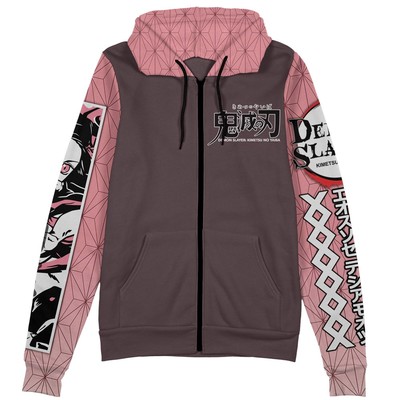 Demon Slayer Kamado Nezuko Streetwear Zip Hoodie