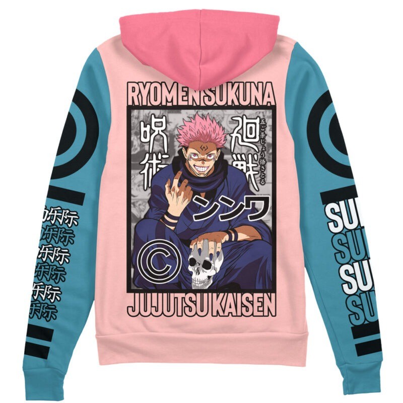 Jujutsu Kaisen Ryomen Sukuna Streetwear Zip Hoodie