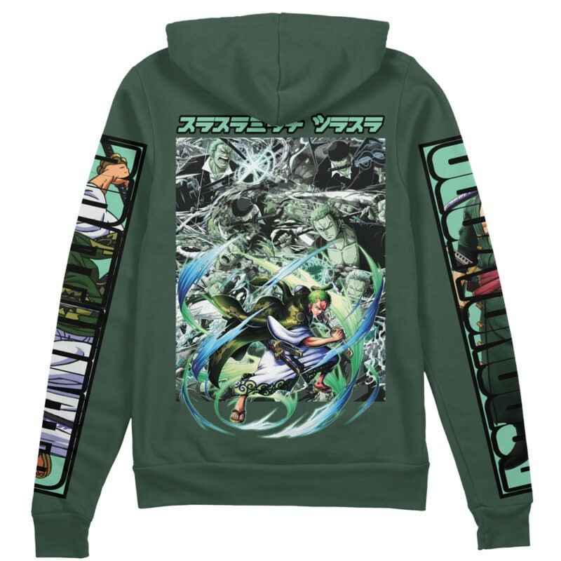 One Piece Roronoa Zoro Streetwear Zip Hoodie