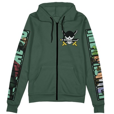 One Piece Roronoa Zoro Streetwear Zip Hoodie