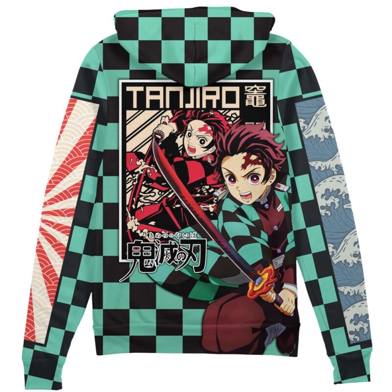 Demon Slayer Kamado Tanjiro Haori Streetwear Zip Hoodie