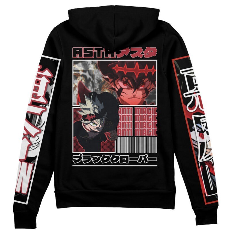 Black Clover Asta Streetwear Zip Hoodie