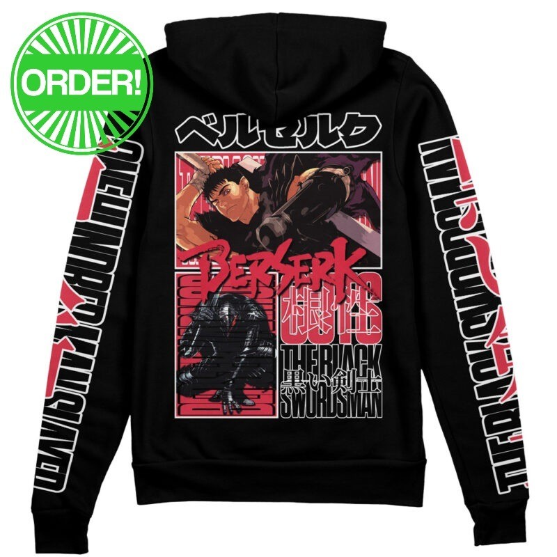 Berserk Guts Streetwear Zip Hoodie