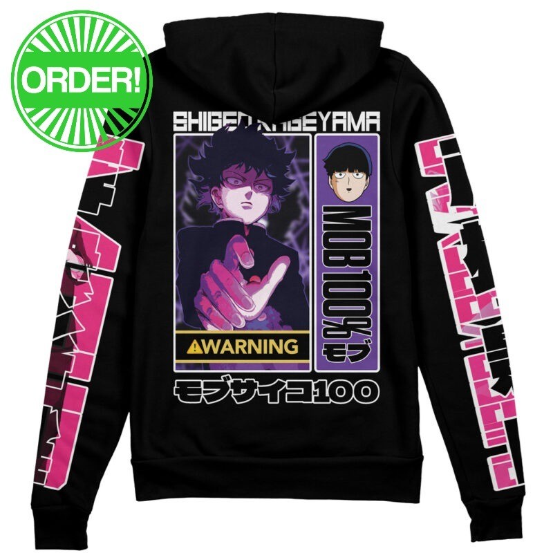 Mob Psycho 100 Shigeo Kageyama Streetwear Zip Hoodie