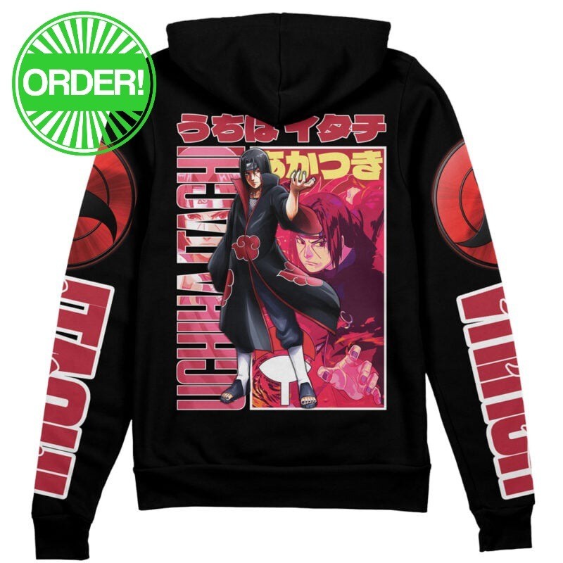 Naruto Shippuden Uchiha Itachi Streetwear Zip Hoodie