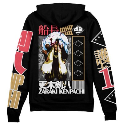 Bleach Thousand-Year Blood War Zaraki Kenpachi V2 Streetwear Zip Hoodie