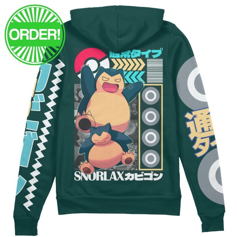 Pokemon Snorlax V2 Streetwear Zip Hoodie