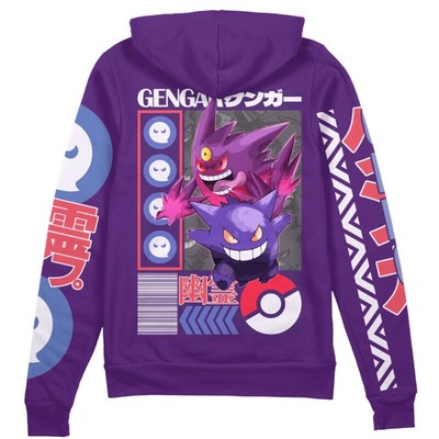 Pokemon Gengar V3 Streetwear Zip Hoodie