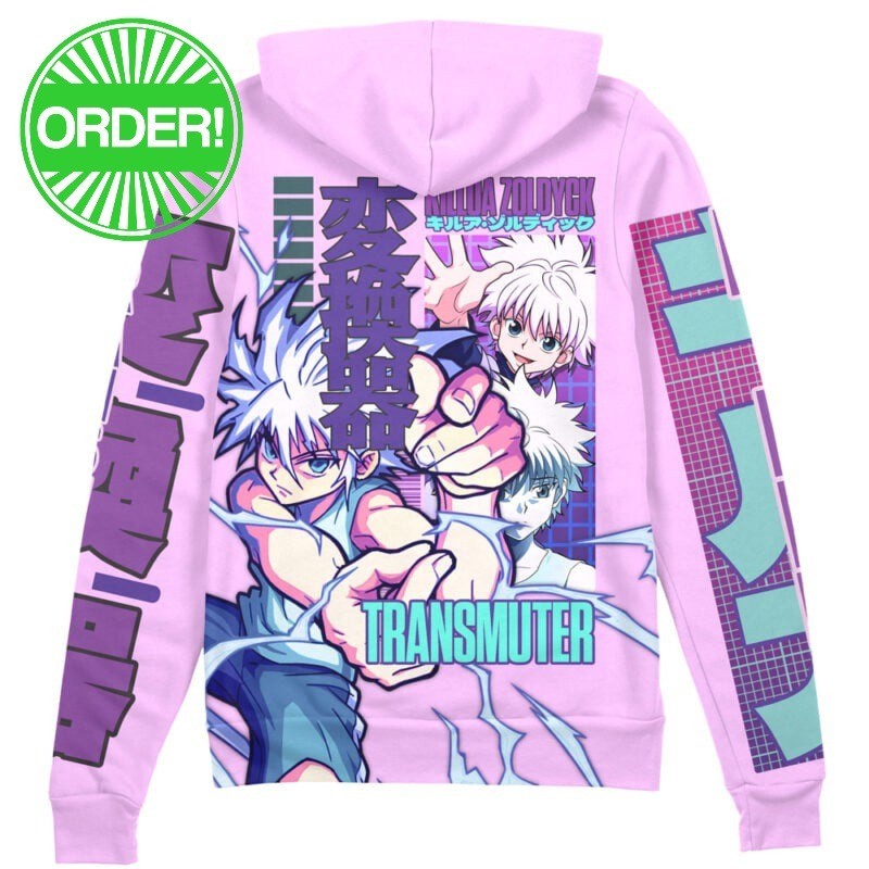 Hunter X Hunter Killua Zoldyck V3 Streetwear Zip Hoodie