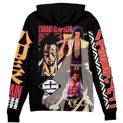 Bleach Thousand-Year Blood War Zaraki Kenpachi V3 Streetwear Zip Hoodie