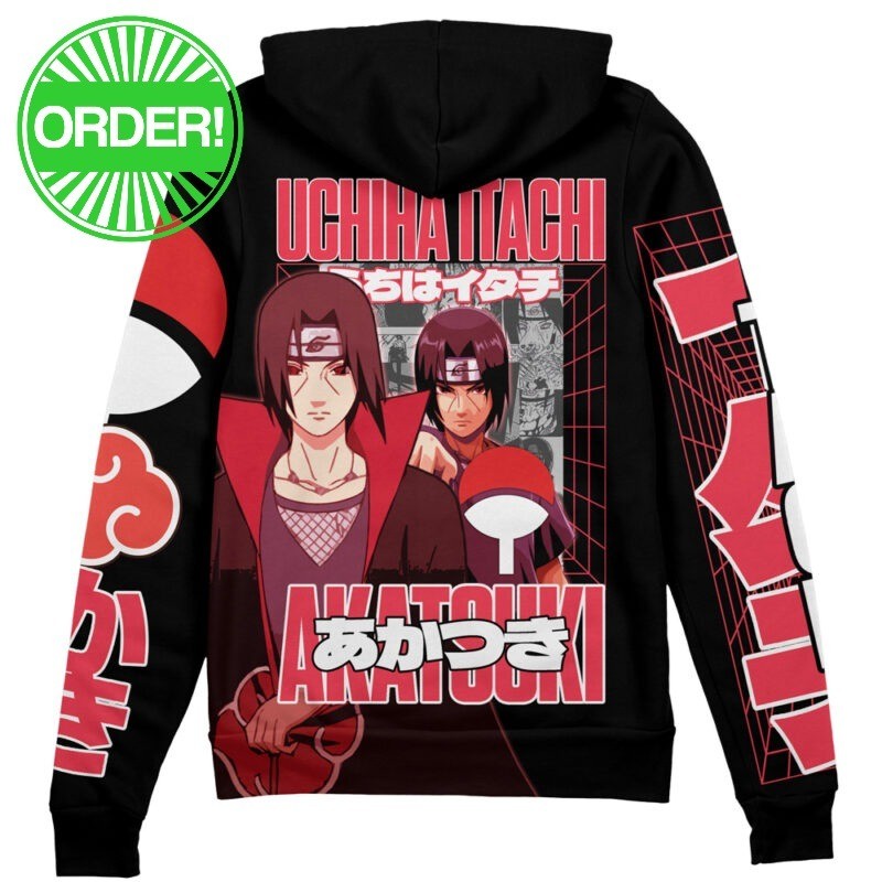 Naruto Shippuden Uchiha Itachi V3 Streetwear Zip Hoodie