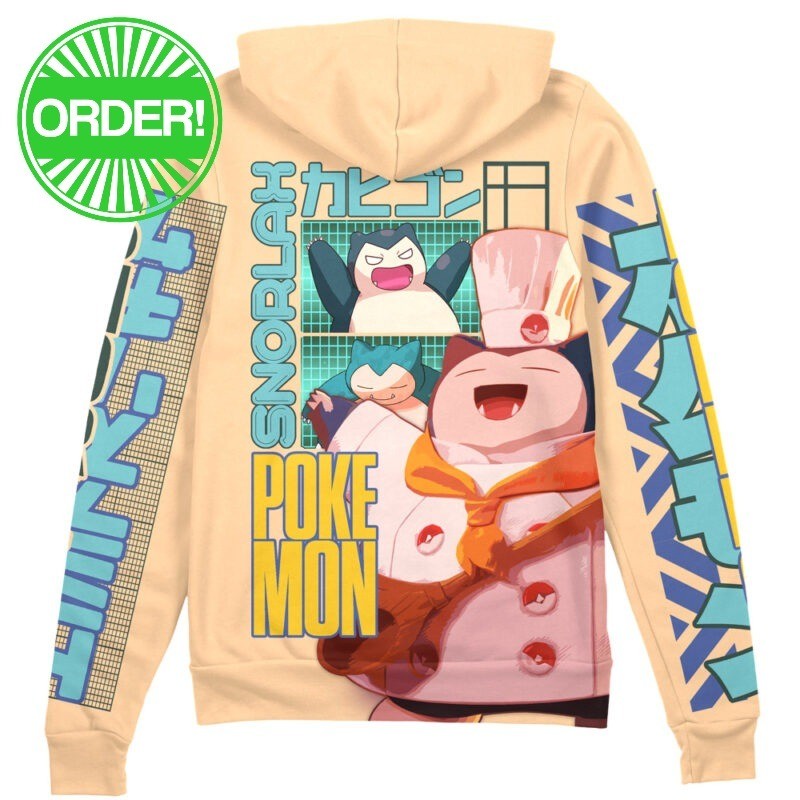 Pokemon Snorlax V3 Streetwear Zip Hoodie