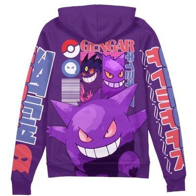 Pokemon Gengar V4 Streetwear Zip Hoodie