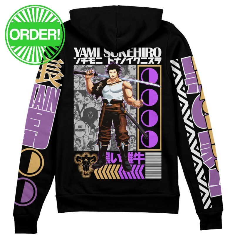 Black Clover Yami Sukehiro V2 Streetwear Zip Hoodie