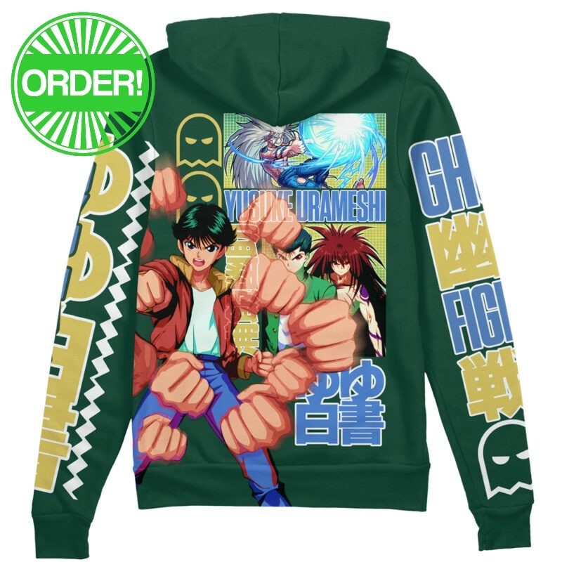 Yu Yu Hakusho Yusuke Urameshi V3 Streetwear Zip Hoodie