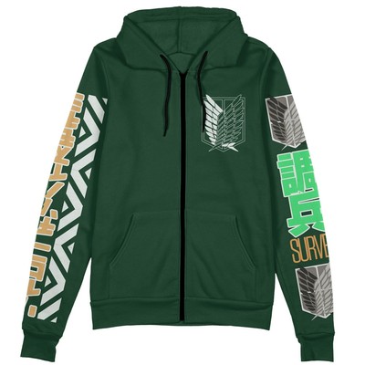 Attack on Titan Levi Ackerman V2 Streetwear Zip Hoodie