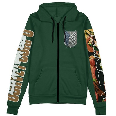 Attack On Titan Eren Yeager Streetwear Zip Hoodie