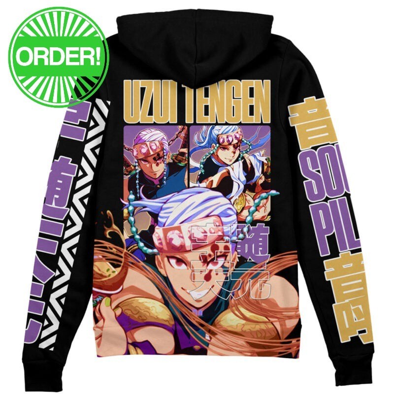 Demon Slayer Uzui Tengen V2 Streetwear Zip Hoodie