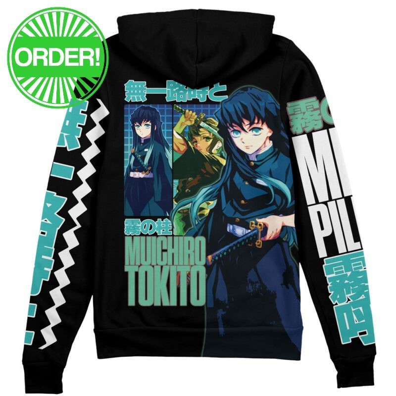 Demon Slayer Muichiro Tokito V2 Streetwear Zip Hoodie