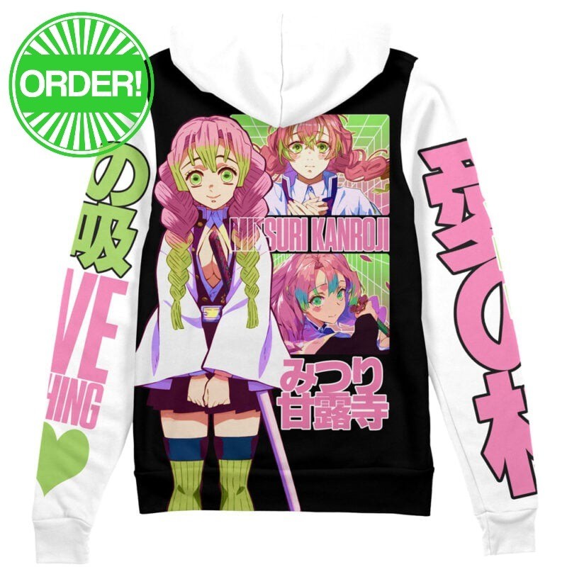 Demon Slayer Mitsuri Kanroji V2 Streetwear Zip Hoodie