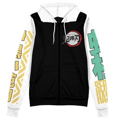 Demon Slayer Obanai Iguro V2 Streetwear Zip Hoodie